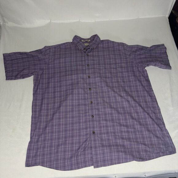L.L. Bean Other - L.L.Bean Purple Plaid Button Down Shirt Wrinkle Resistant XXL Tall